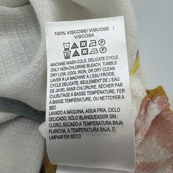 Lucky Brand Blouse Top Women's XS Petite Floral Long Sleeve Woven Semi Sheer - Picture 13 of 15